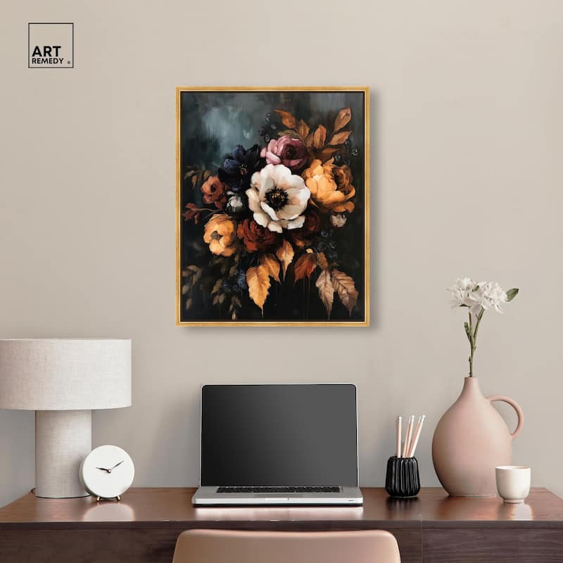 Dark Roses Beauty II Canvas by Art Remedy