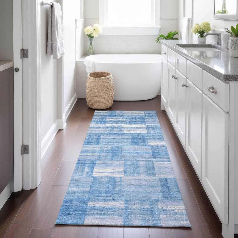 Machine Washable Indoor/ Outdoor Solid Hatches Chantille Rug