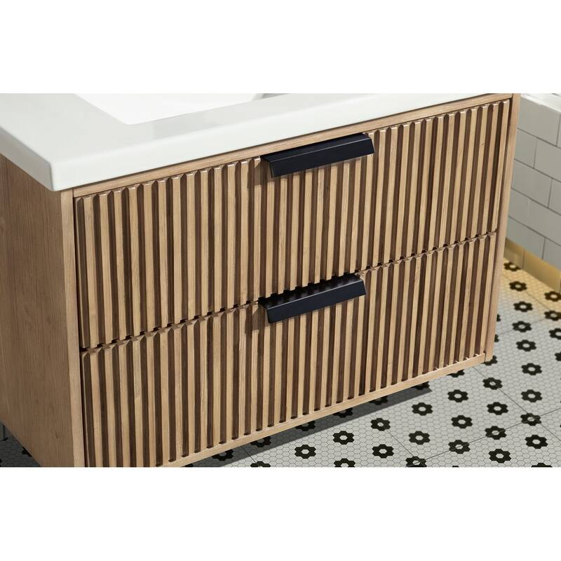 Ari Bath Diego 30" Bathroom Vanity, Weathered Fir Finish