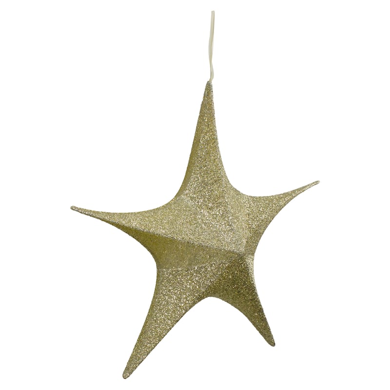 30" Tinsel Foldable Christmas Star Outdoor Decoration