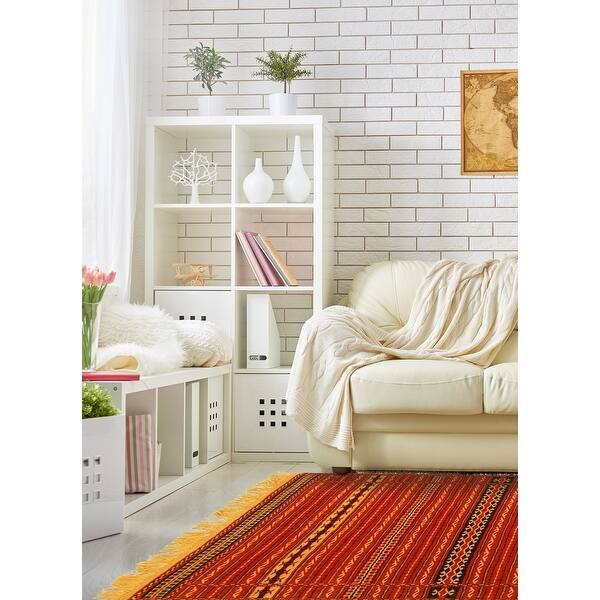 eCarpet Gallery Area Rug for Living Room Bedroom 333171 Hand-Knotted Wool Rug Ottoman Kashkoli Flat-Weaves & Kilims Red Tapestry Kilim 3'3 x 5'1 eCarpet Gallery Area Rug for Living Room Bedroom 333171 Hand-Knotted Wool Rug Ottoman Kashkoli Flat-Weaves & Kilims Red Tapestry Kilim 3'3 x 5'1