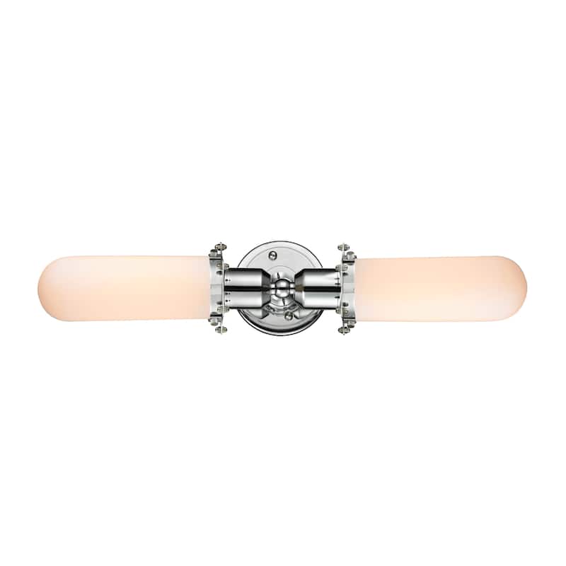 Innovations Lighting Centri 2 Light 22" Wide Bathroom Vanity Light - Polished Chrome / Matte White Cased