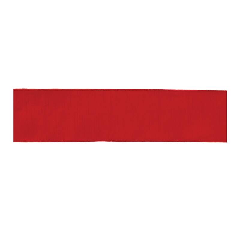 Set of 2 Red Wired Holiday Ribbon Rolls 4"x5Yds Each for Gift Wrapping Bows and Wreath Decor - 180”L x 4”W x 0.25”H