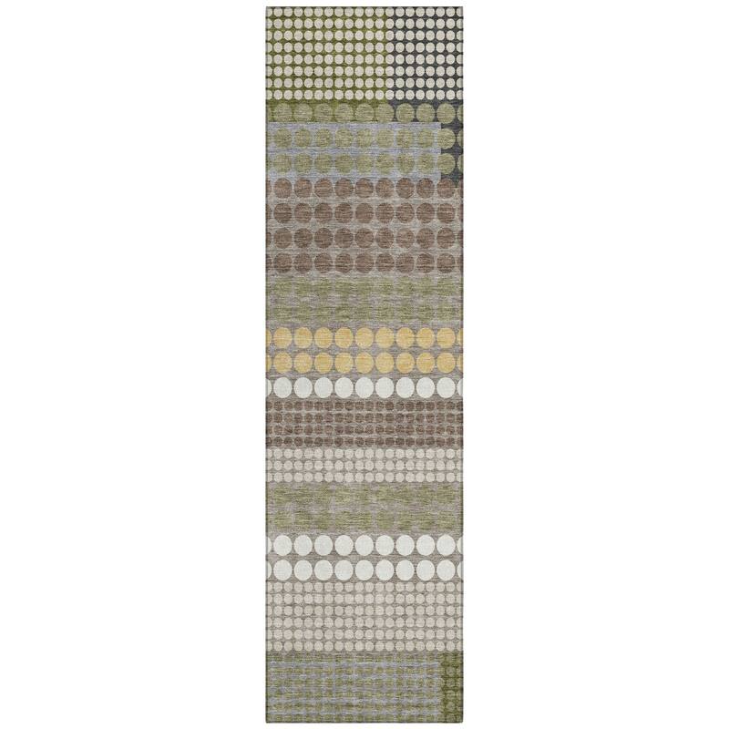 Machine Washable Indoor/ Outdoor Casual Dotty Chantille Rug