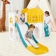 preview thumbnail 7 of 19, Gymax 9 in 1 Toddler Slide L Shaped Kids Slide & Climber Playset w/