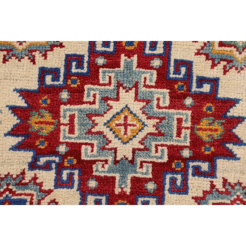 Kazak Oriental Accent Rug Handmade Bedroom / Foyer Wool Carpet - 2'9" x 3'11"