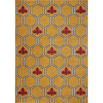 Yellow and Red Honey Bee Area Rug