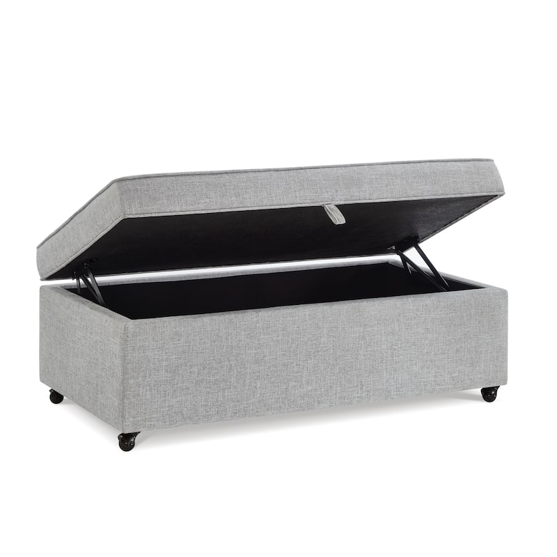 47'' Large Storage Ottoman with Wheels for Living Room