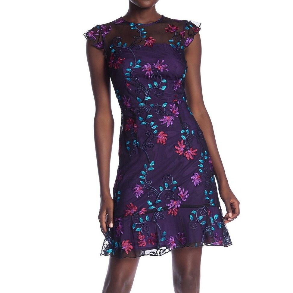 donna morgan purple dress