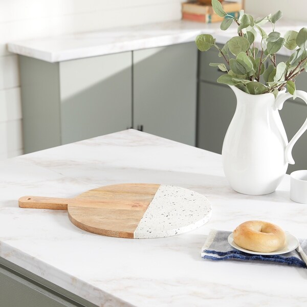 KESS InHouse Suzanne HarfordSummer Sky 3 Blue White Photography Cutting Board 11.5 x 15.75 Multicolor 
