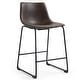 preview thumbnail 17 of 23, Carbon Loft Richard Faux Leather and Iron Counter Stool (Set of 2)