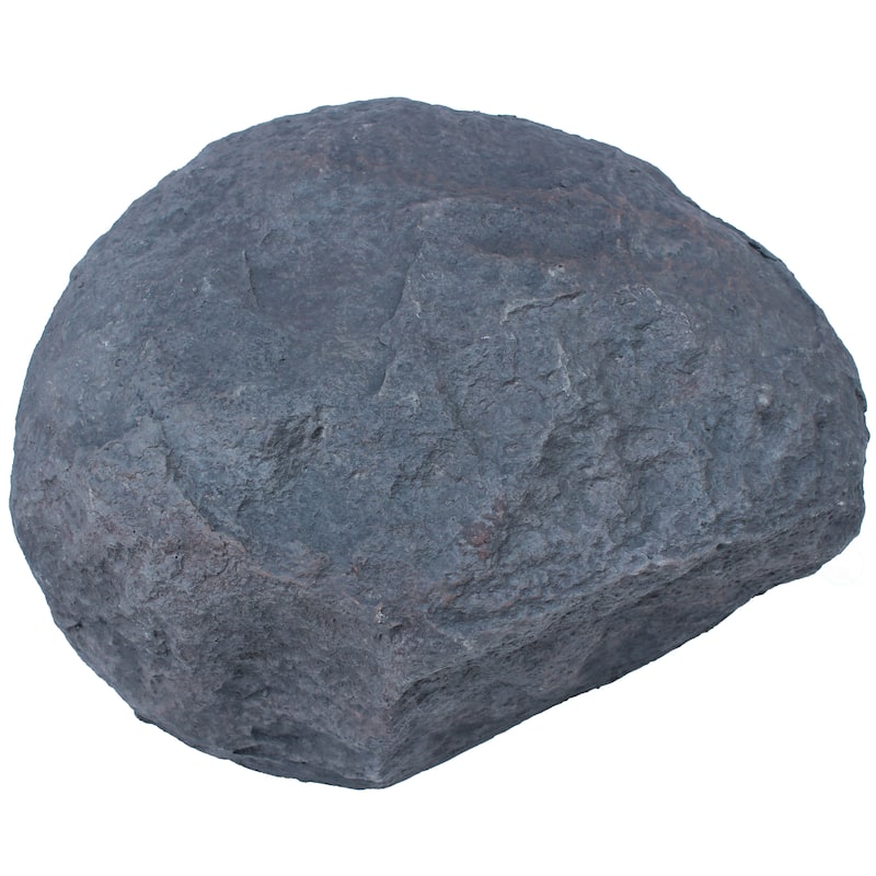 Decorative Outdoor Weather-Resistant Artistic Artificial Faux Stone Rock, Garden Patio Granite Grey Fiberglass Stone - Cobble
