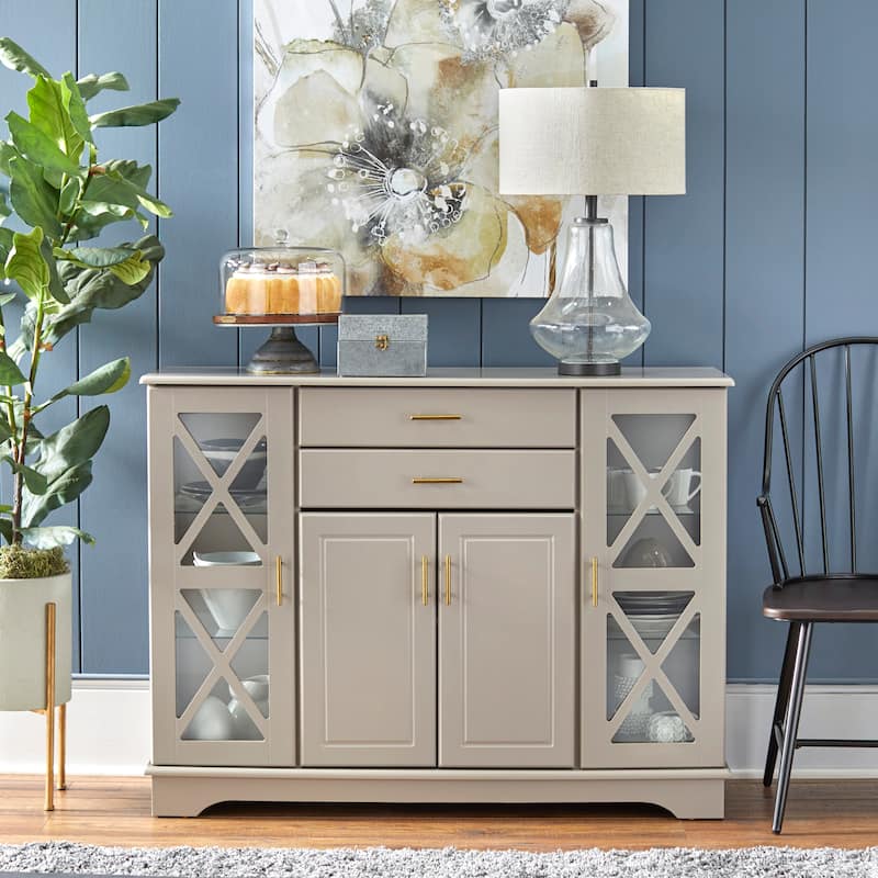 Simple Living Kendall Modern Farmhouse Buffet/Sideboard - Taupe