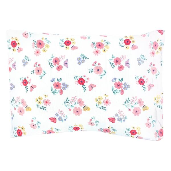 slide 1 of 1, Hudson Baby Infant Girl Cotton Toddler Pillow Case, Butterfly Floral, One Size - Butterfly Floral Butterfly Floral - One Size