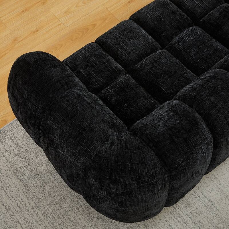 86.5" 3-Seater Chenille Pure Foam Sofa