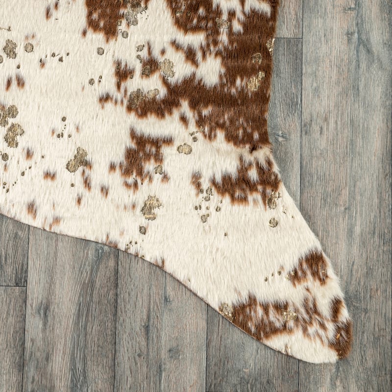 Nuloom Iraida Contemporary Faux Cowhide Area Rug