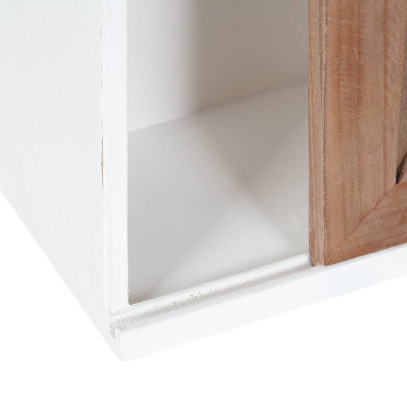 Kate and Laurel Cates Decorative Wood Cabinet with Sliding Barn Door - 22x28