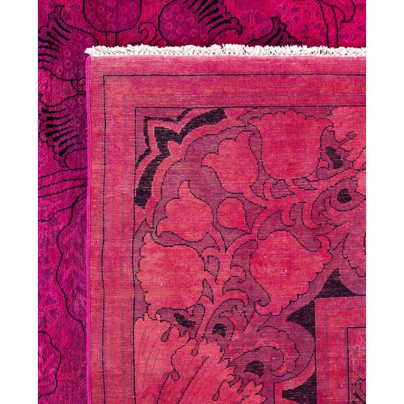 Overdyed One-of-a-Kind Hand-Knotted Area Rug - Pink - 9' 10" x 13' 9"