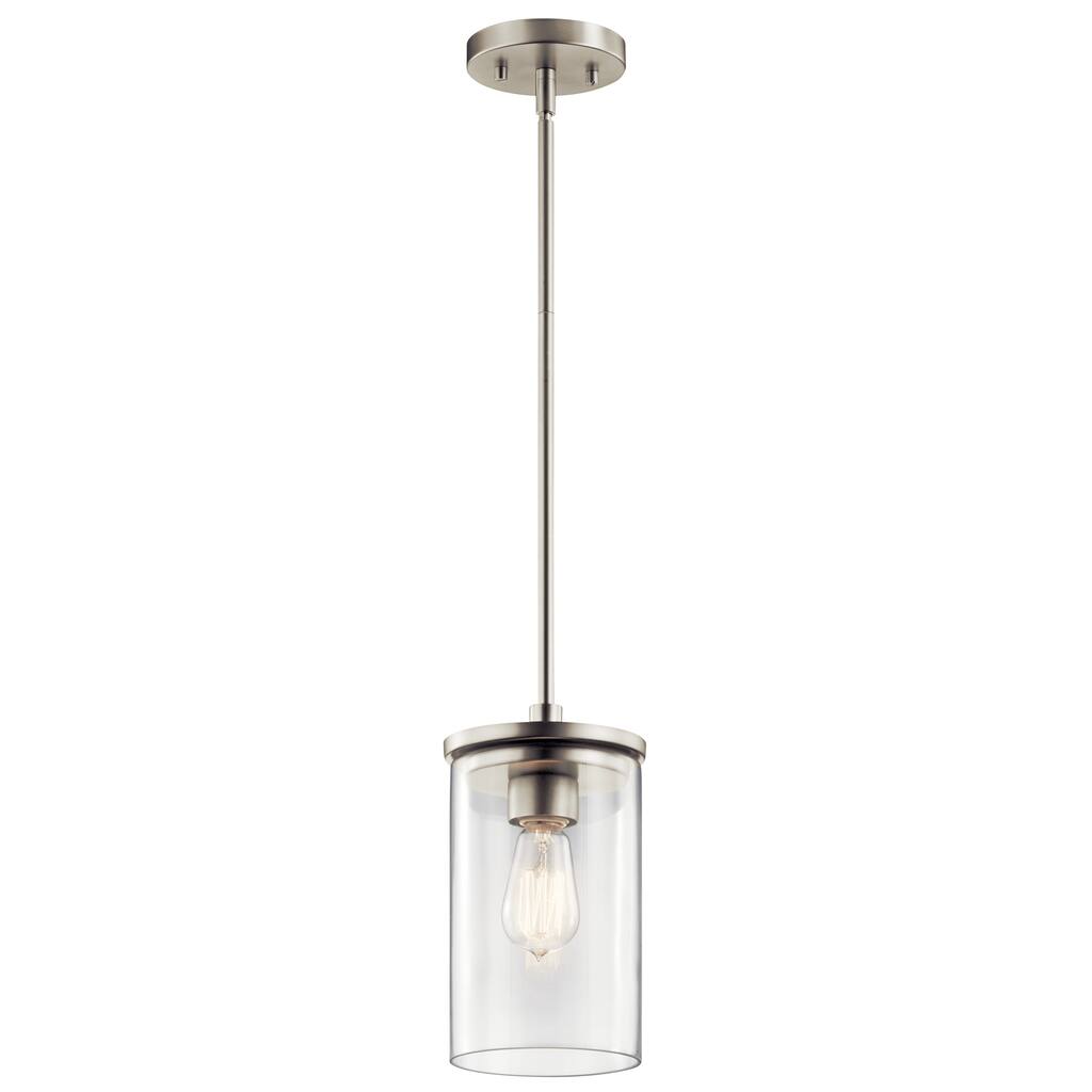 Kichler Lighting Crosby 1-light Brushed Nickel Mini Pendant