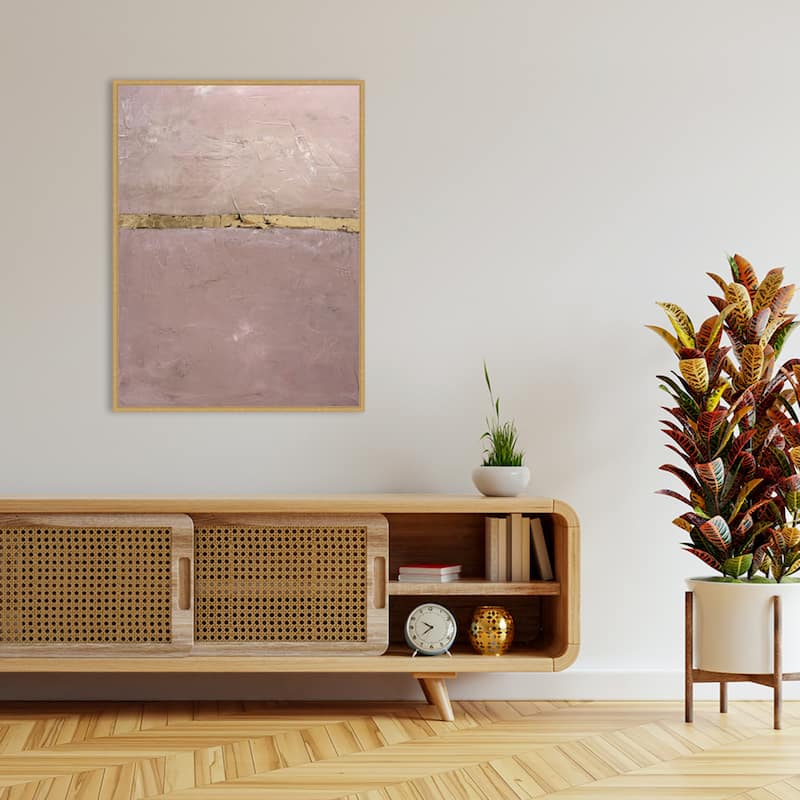 Rituals Rose by Design Fabrikken Framed Canvas Wall Art Print - Sylvie Bright Gold