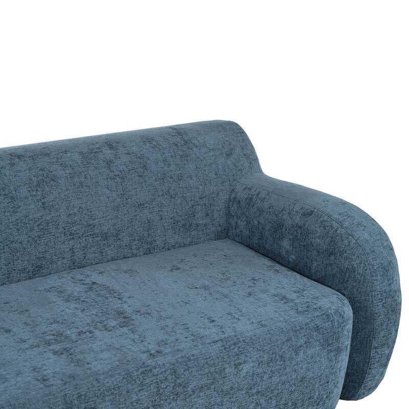 81.5" Ergonomic 3-Seater Curved Sofa, Modular for Living Room, Bedroom, or Apartment