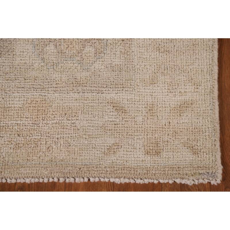 Floral Oushak Turkish Runner Rug Hand-knotted Oriental Wool Carpet - 2'8"x 9'0"