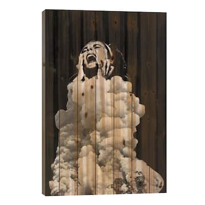 Collapse Print On Wood by Richard Vergez - Multi-Color