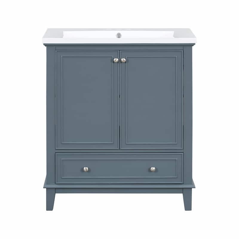 30" Bathroom Vanity Base Cabinet with Doors and Drawer