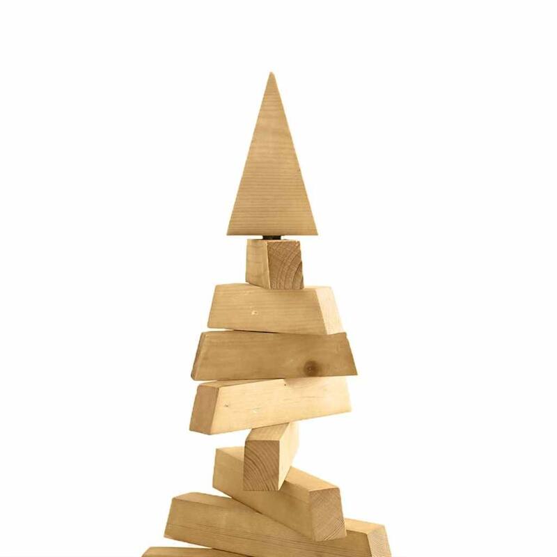 vidaXL Christmas Trees with Stand Natural/Brown Solid pine wood