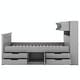 preview thumbnail 48 of 52, Captain Platform Bed Frame with Storage Bookcases, Shelves & Four Drawers