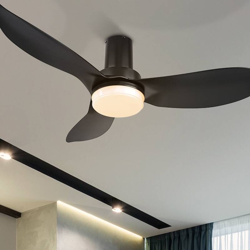 CARRO Haddington 45-inch Indoor Ceiling Fan with Light and Remote - Black