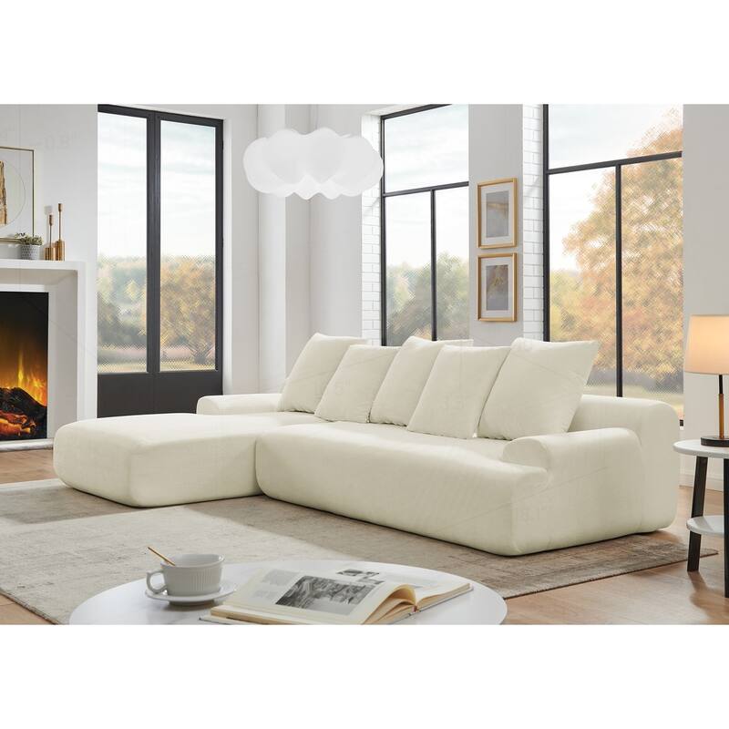 Versatile Modular Sectional Sofa for Various Spaces with Soft Velvet Upholstery