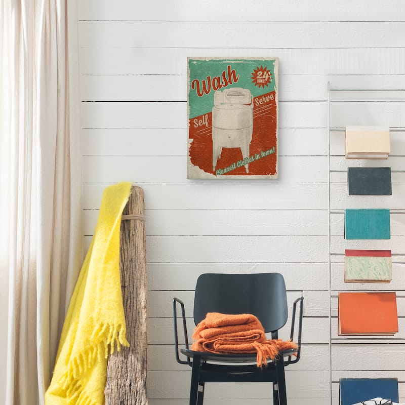 Retro Wash Canvas Art Print