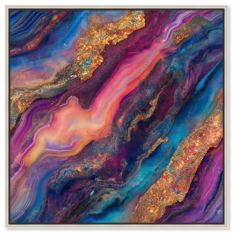 Glittering Spectrum III Canvas by Art Remedy - Silver - 20" x 20"