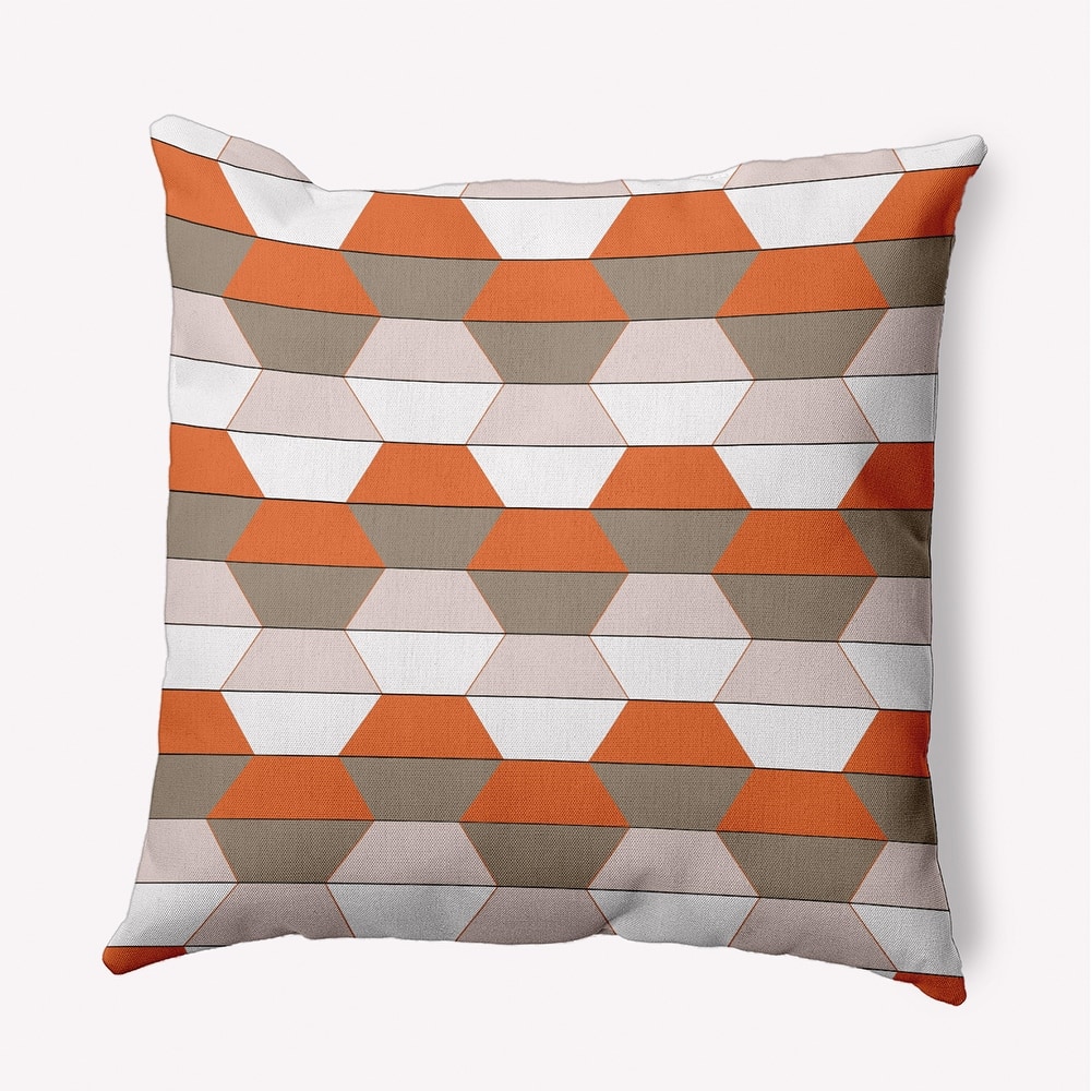 Hex Pattern Indoor/Outdoor Throw Pillow