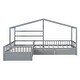 preview thumbnail 17 of 16, Twin Size House Platform Bed with Three Storage Drawers, White