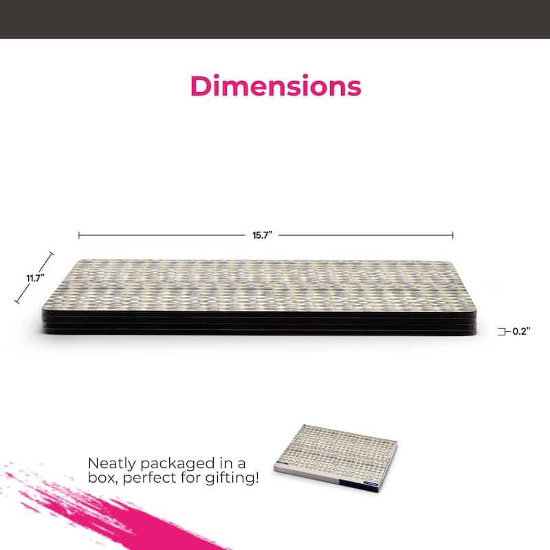 Pimpernel Set of 4 Pure Placemats - 11.7 in x 15.7 in