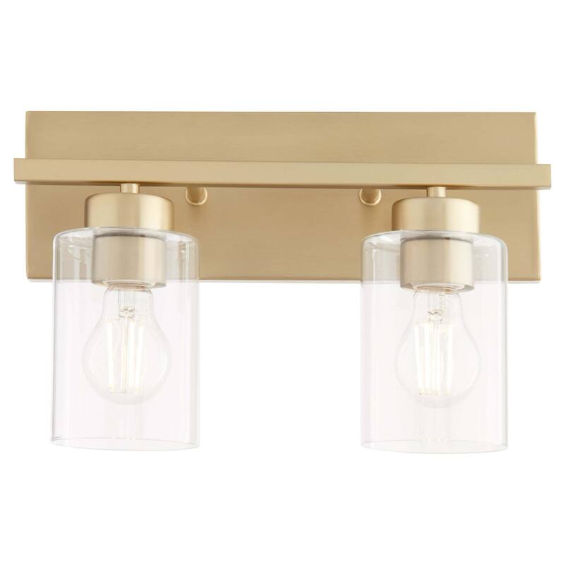 Quorum International 5012-2 Carter 2 Light 14" Wide Vanity Light - Aged Brass