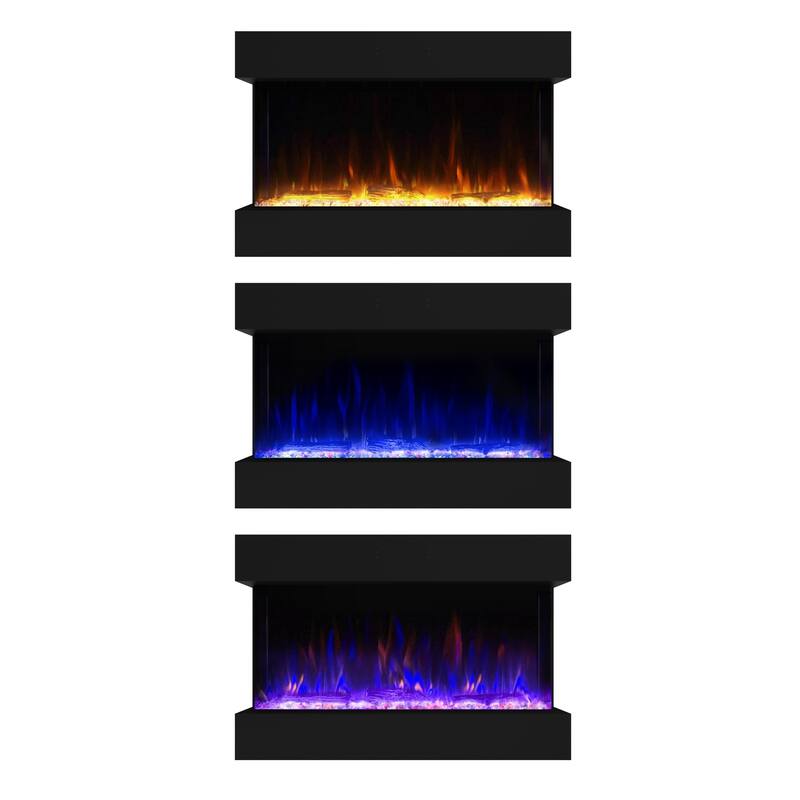 Electric Fireplace Heater with Multi Color Flam