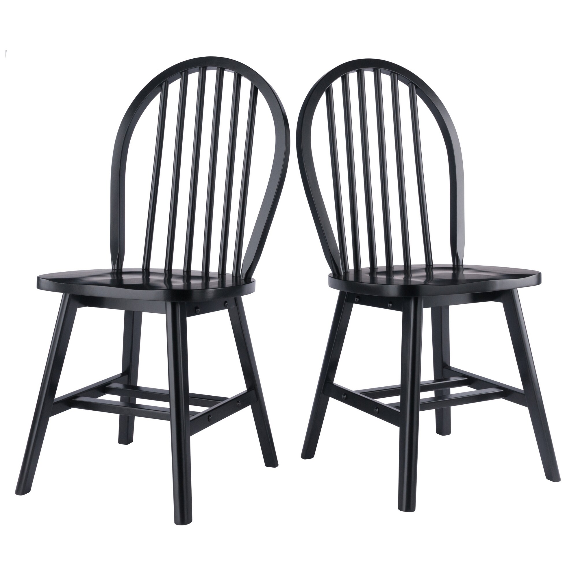 UNIVERSAL Windsor chair ② Windsor 2-Pc Chair Set, Black - Overstock - 35999696