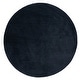 preview thumbnail 93 of 138, SAFAVIEH Handmade Himalaya Kaley Solid Wool Rug 6' Round - Black - Round