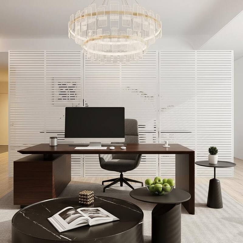 2 pcs 70" H Decorative Metal Garden Fences, Rust-Proof Scroll Design