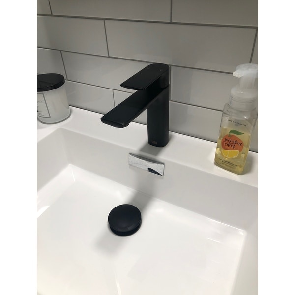 Vigo Matte Black Bathroom Sink Pop Up Drain With Overflow Overstock 25557672
