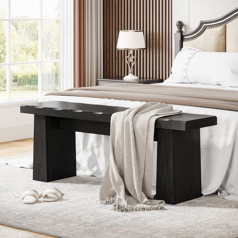 1Easylife 47-Inch Wood Entryway Bench Kitchen Dining Table Bench