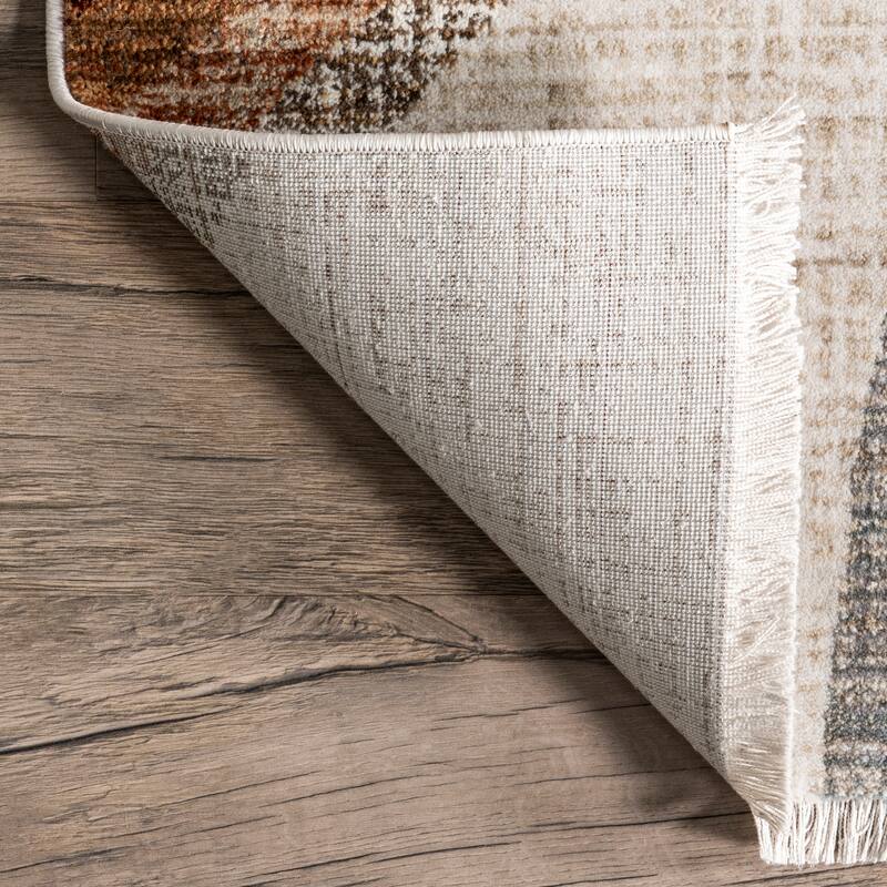 Nuloom Waverley Distressed Circles Fringe Area Rug