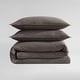preview thumbnail 16 of 25, Calvin Klein Melange Cotton Flannel Solid Comforter Set