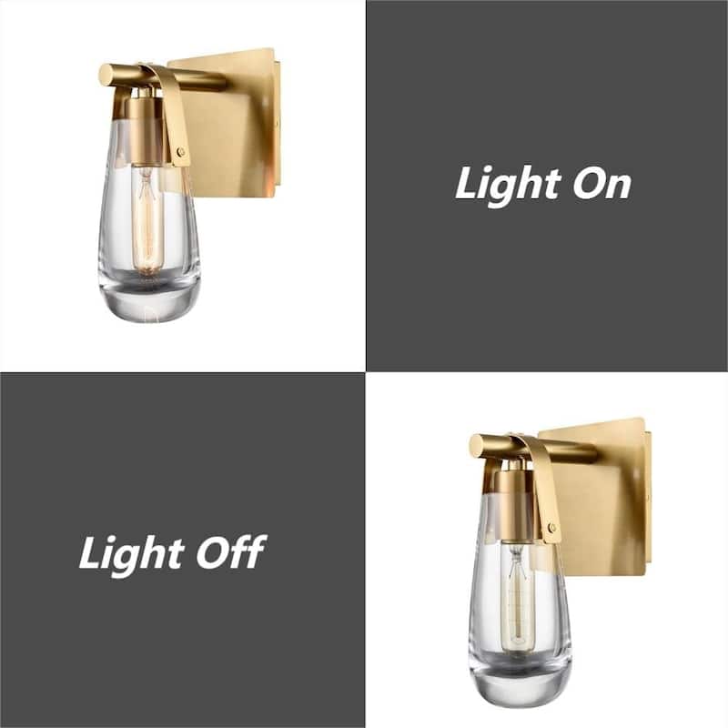 Modern wall light gold vanity light glass, metal mount light