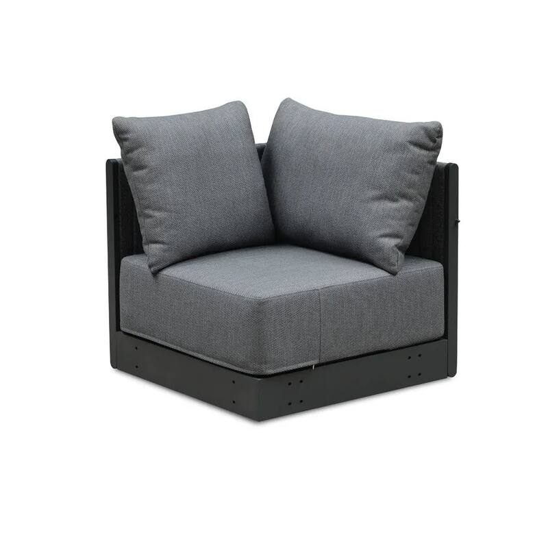 PURPLE LEAF Santorini 4-10 Piece Grey Patio Sectional Sofa Set with Ottoman Cushions Poolside Garden Outdoor Conversation Sets