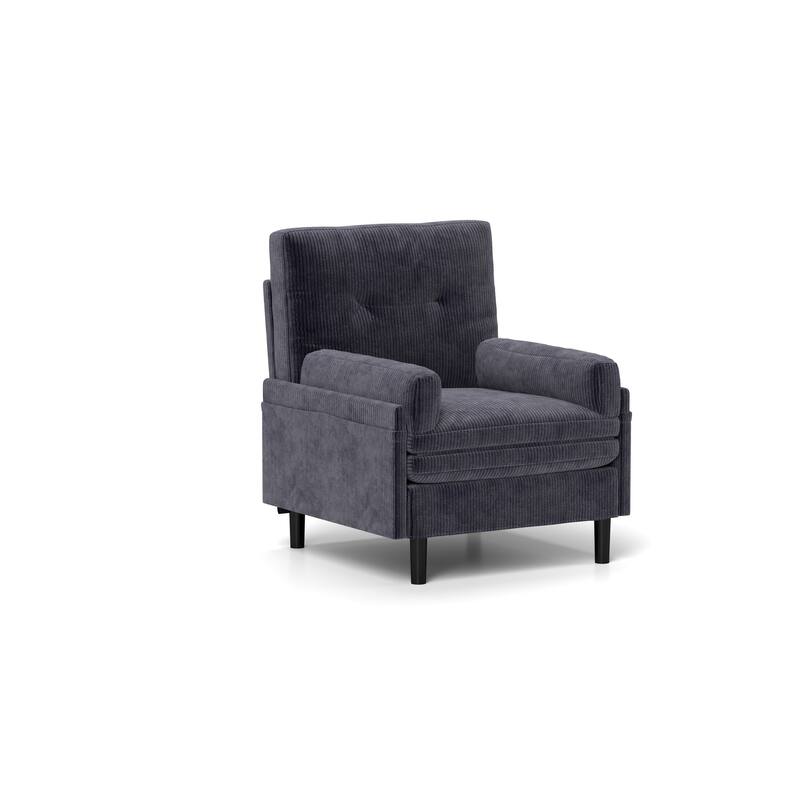 Corduroy Convertible Sofa, Ergonomic Lounge Chair and Bed