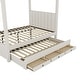 preview thumbnail 33 of 33, Upholstery Canopy Platform Bed with Trundle and Three Storage Drawers